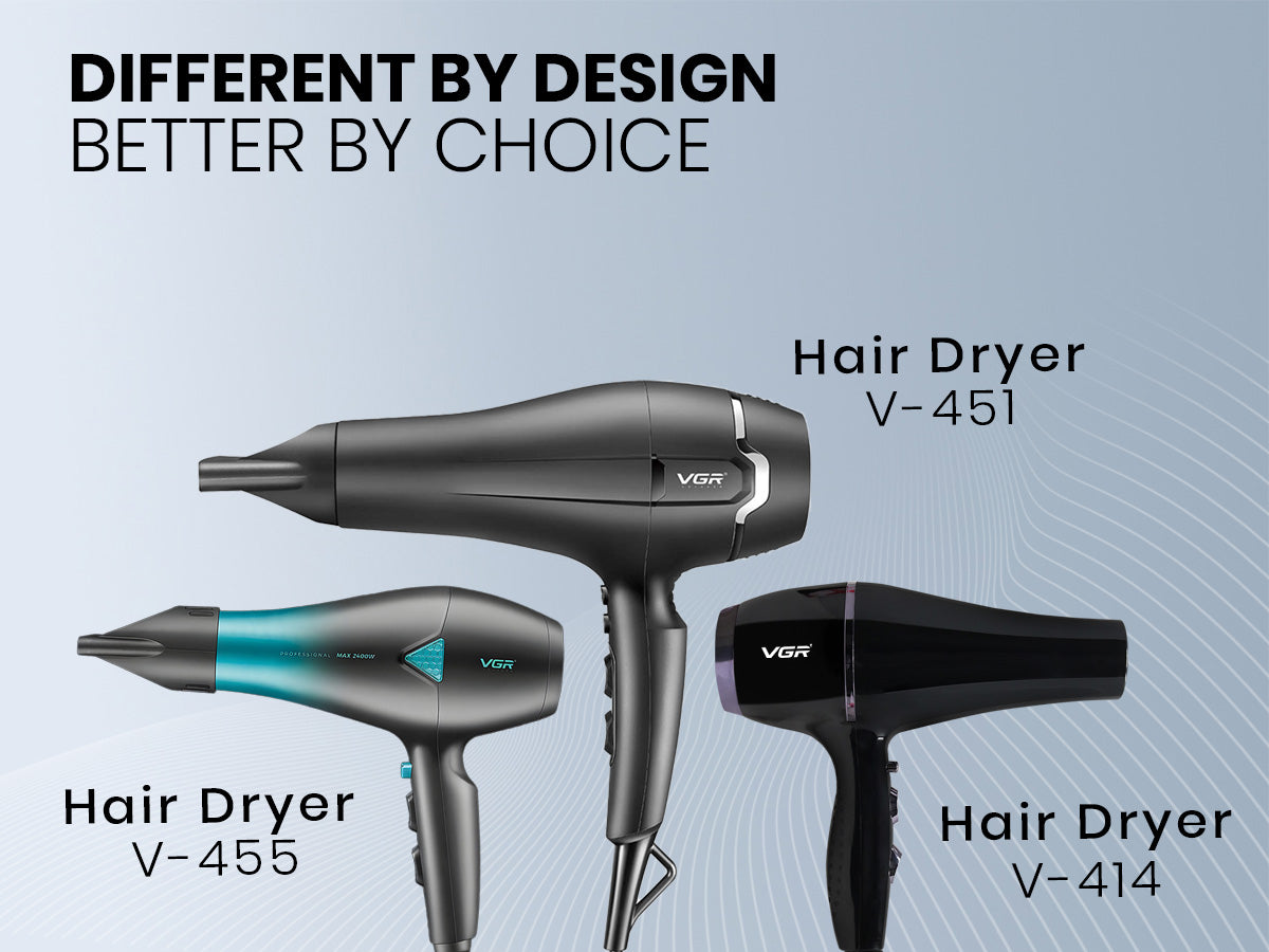VGR V-451 Hair Dryer For Unisex, Black