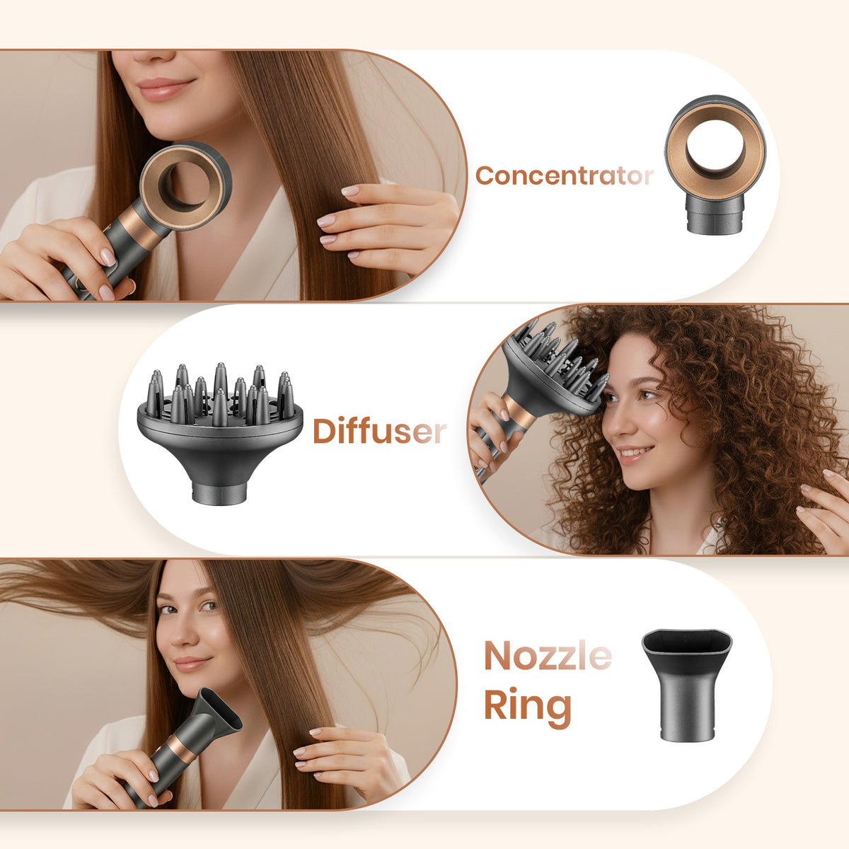 VGR V-491 (6 In 1 ) Hot Air Styler For Women