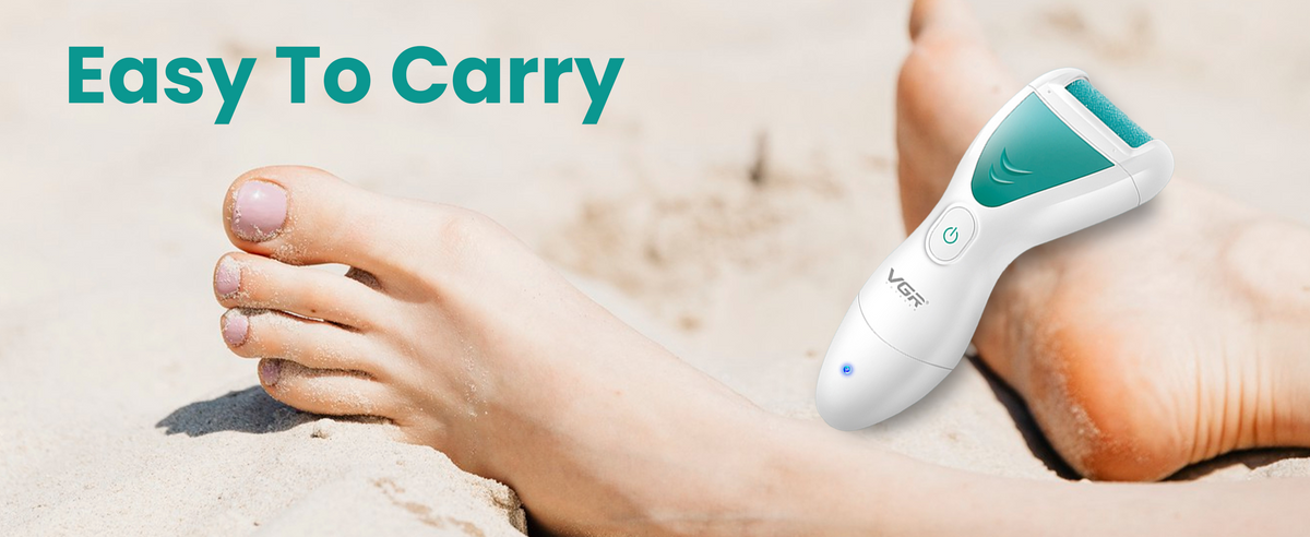 VGR V-812 Professional Callus Remover, IPX6, 100 Min Runtime, 2 Speed, White