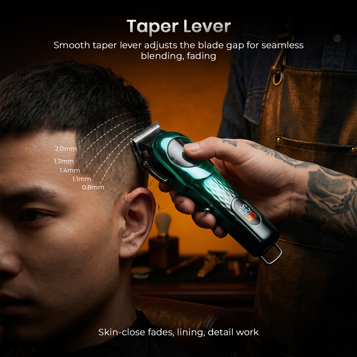 VGR V-166 Professional Hair Clipper for Salon Professionals and Personal Use, Green