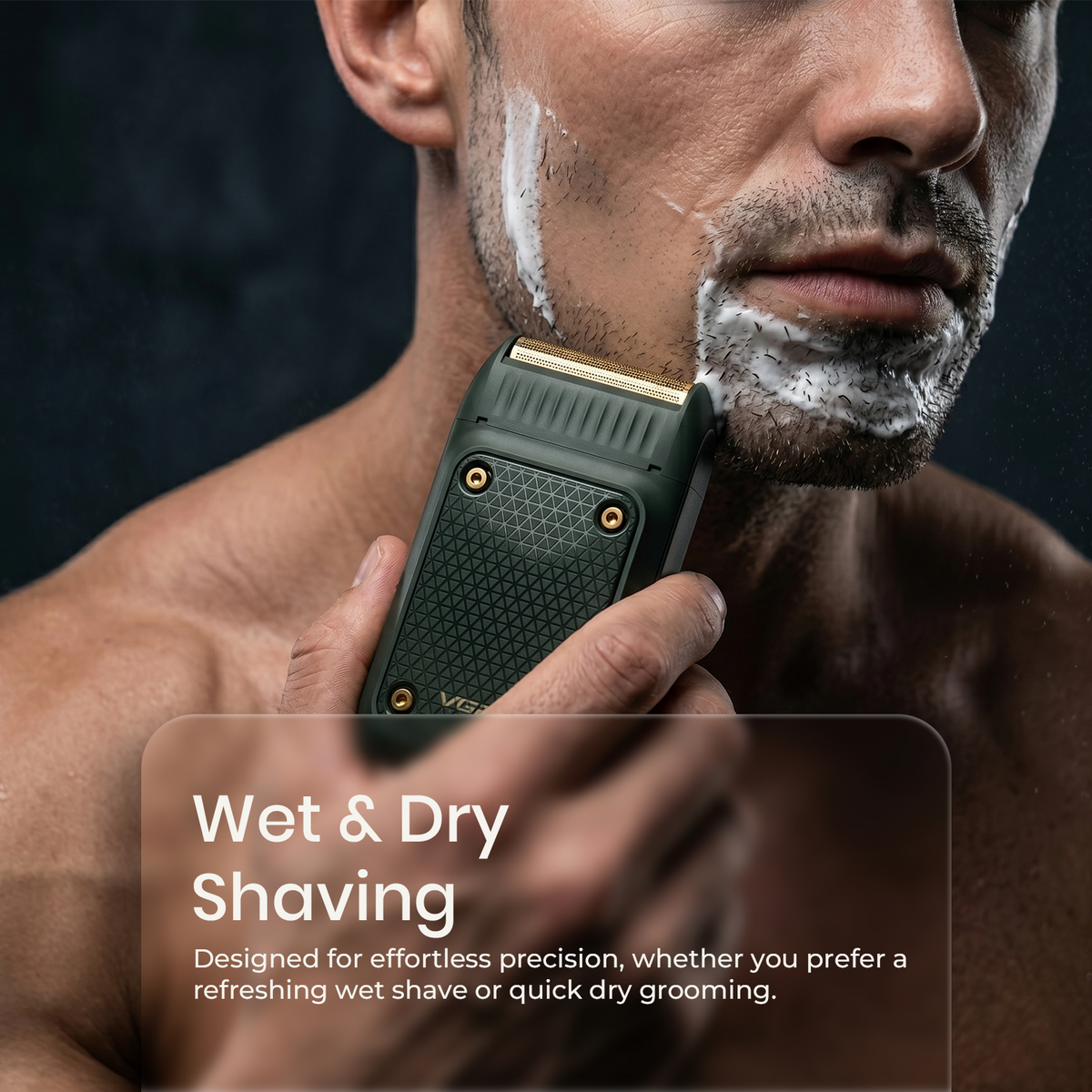 VGR V-353 Limited Edition 2 In 1 Beard Shaver For Men, Green