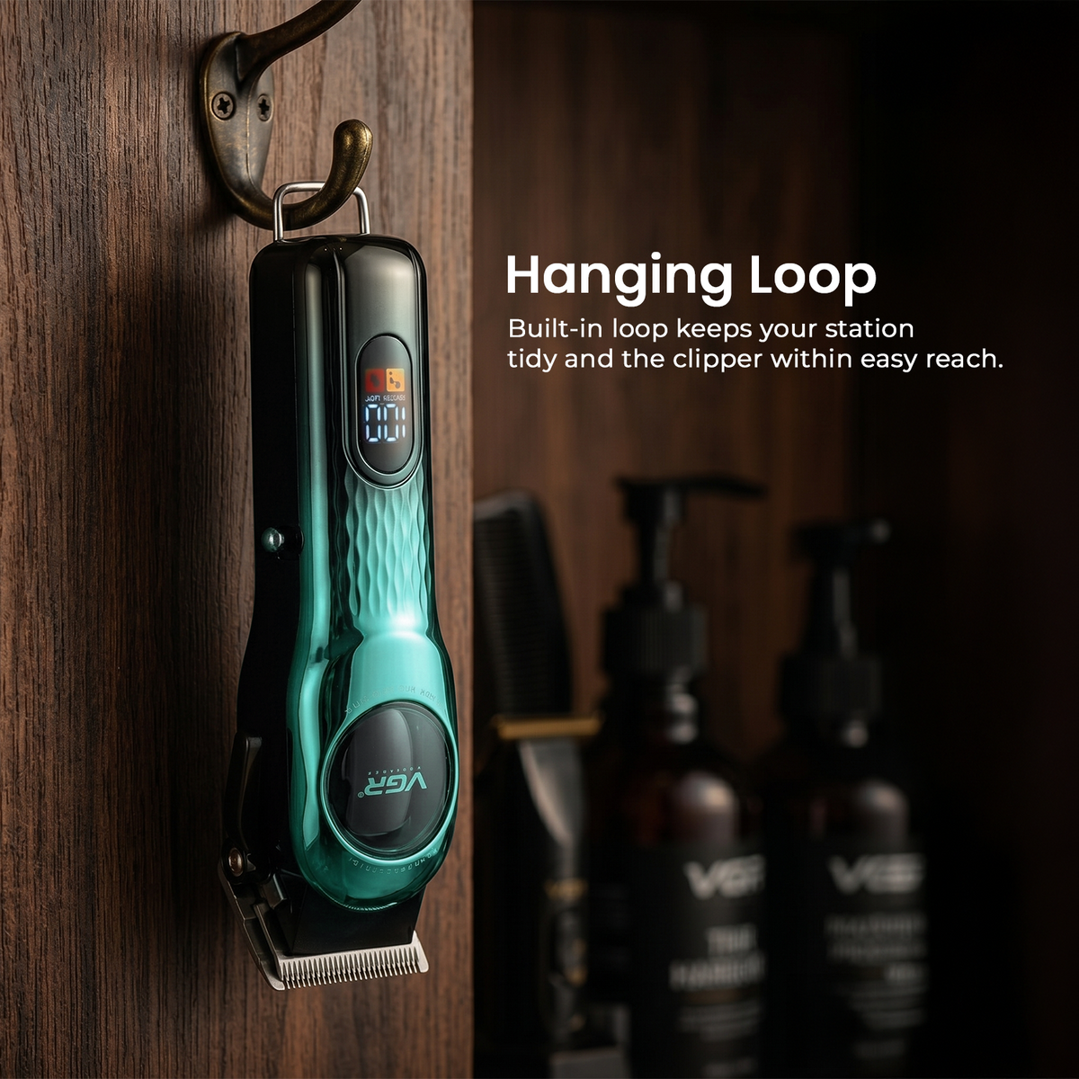 VGR V-166 Professional Hair Clipper for Salon Professionals and Personal Use, Green
