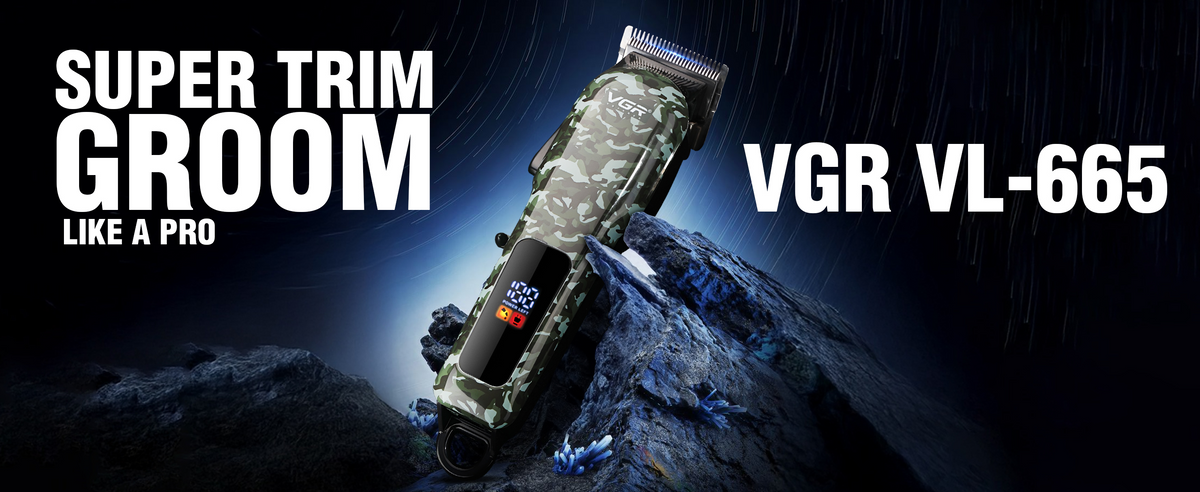 VGR VL-665 Limited Edition Hair Clipper For Men, Camouflage