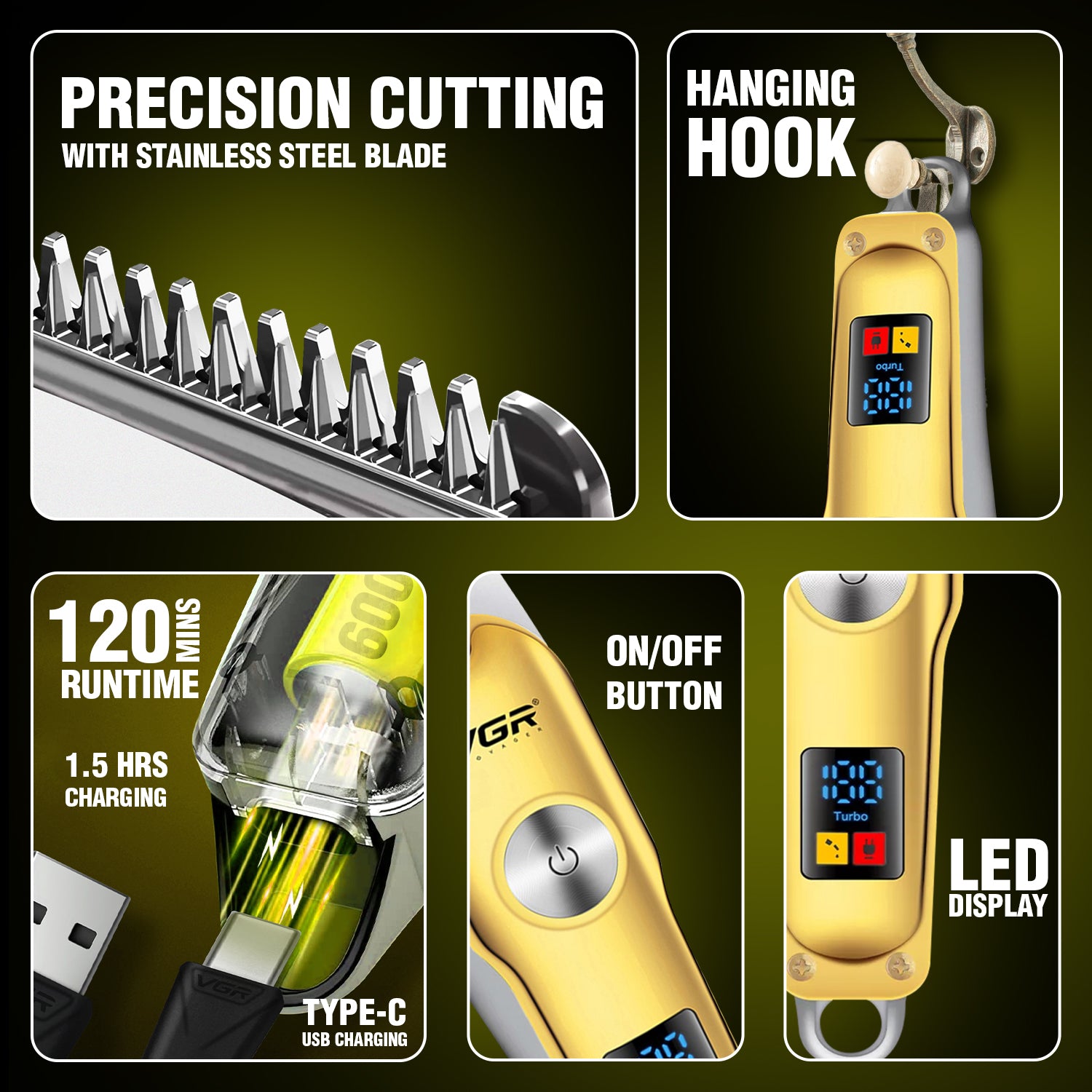 VGR V-290 Hair Trimmer For Men