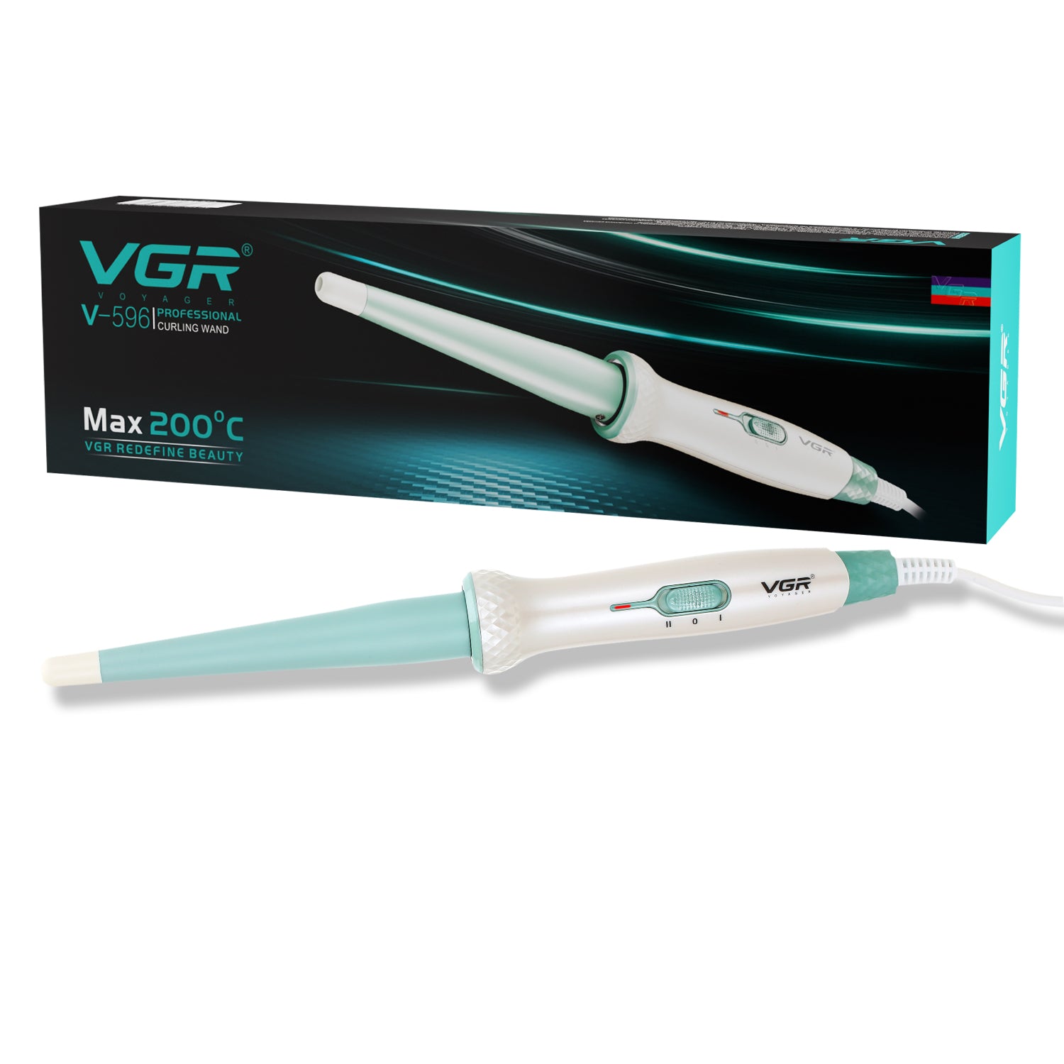 VGR V-596 Hair Curler Iron For Women, Green