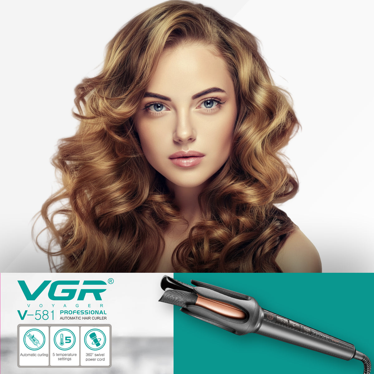 VGR V-581 Automatic Hair Curler for Women (Black)