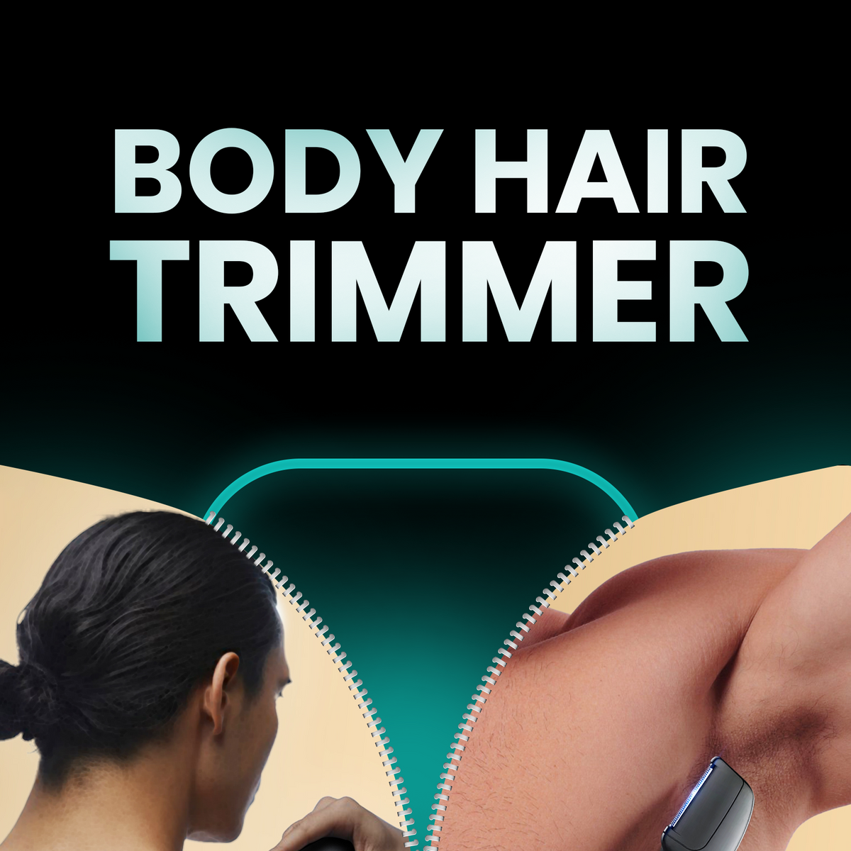 VGR V-602 Body Hair Trimmer for Men, IPX6 Waterproof, 120 Min Runtime, Black