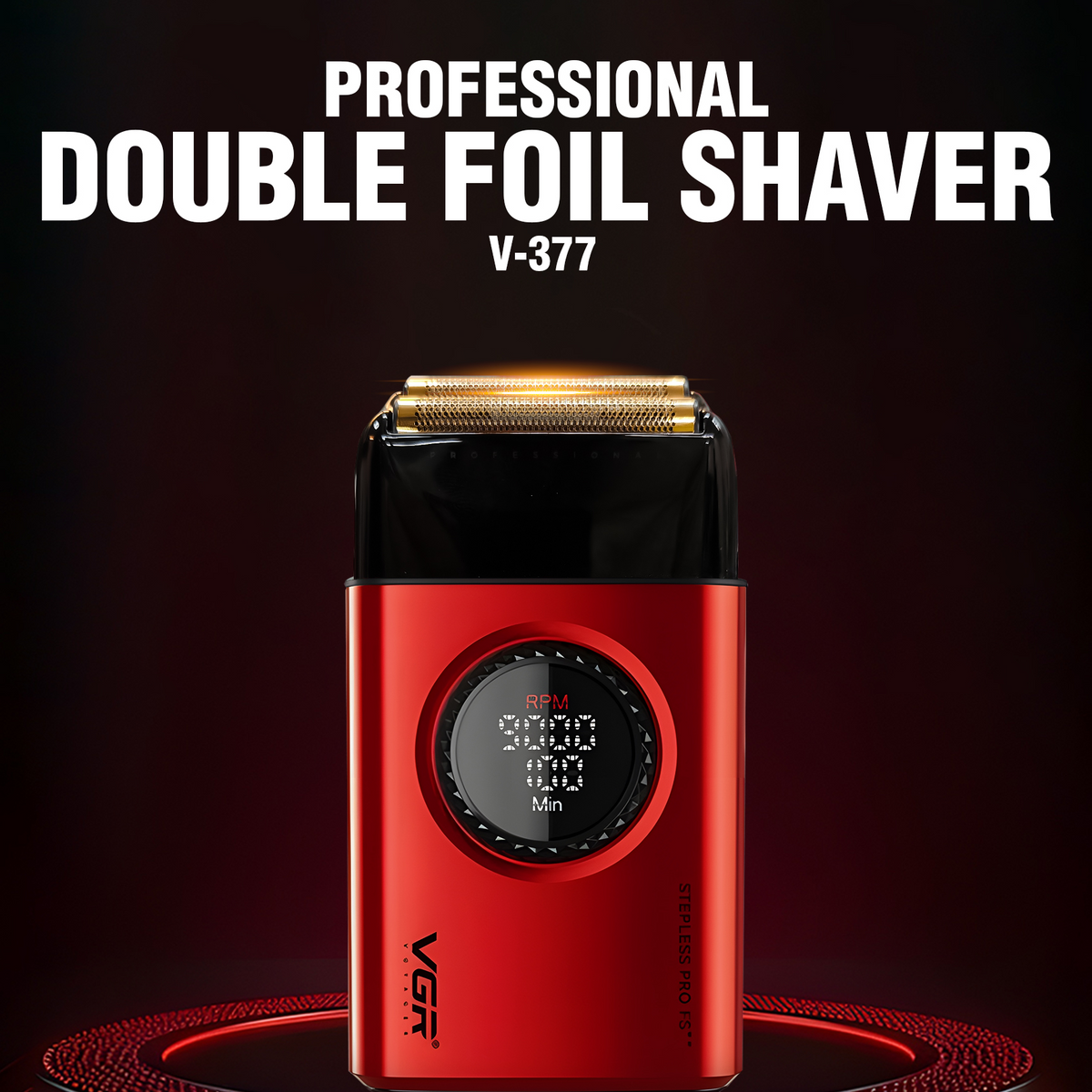 VGR V-377 Professional Shaver For Men with 100 Minutes Runtime (Red)