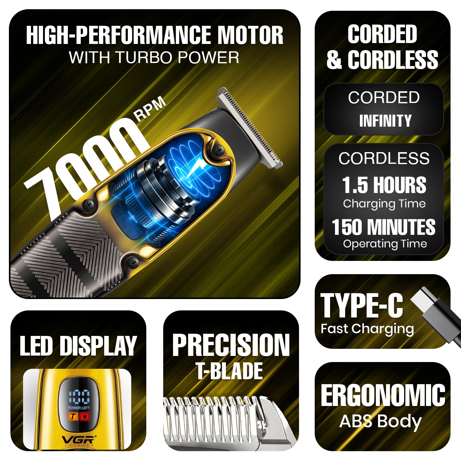 VGR V-981 Professional Hair Trimmer