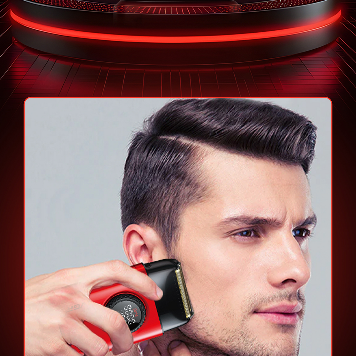 VGR V-377 Professional Shaver For Men with 100 Minutes Runtime (Red)