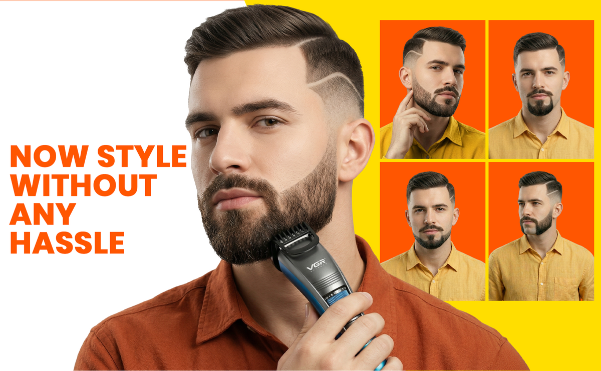 VGR V-052 Professional Hair Trimmer For Men with 120 Min Runtime, Blue