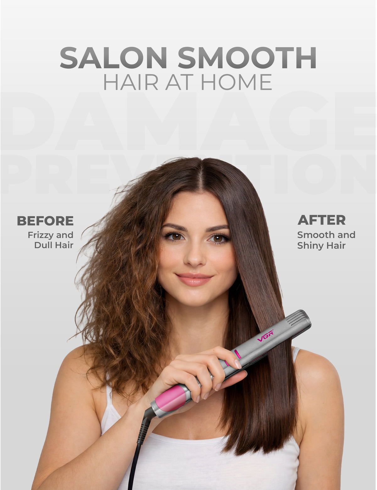 VGR V-580 Hair Straightener 130°C to 210°C Heat Producer For Women