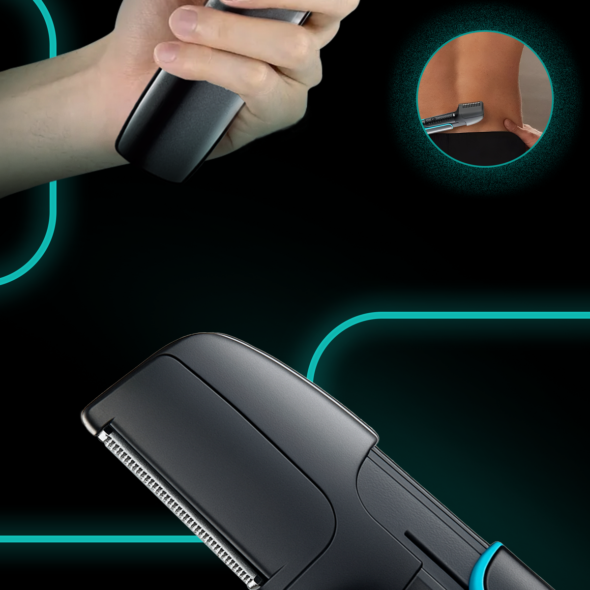VGR V-602 Body Hair Trimmer for Men, IPX6 Waterproof, 120 Min Runtime, Black