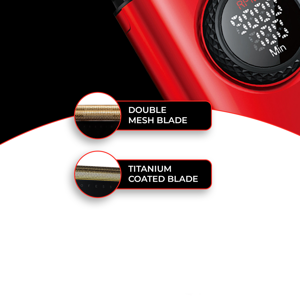 VGR V-377 Professional Shaver For Men with 100 Minutes Runtime (Red)