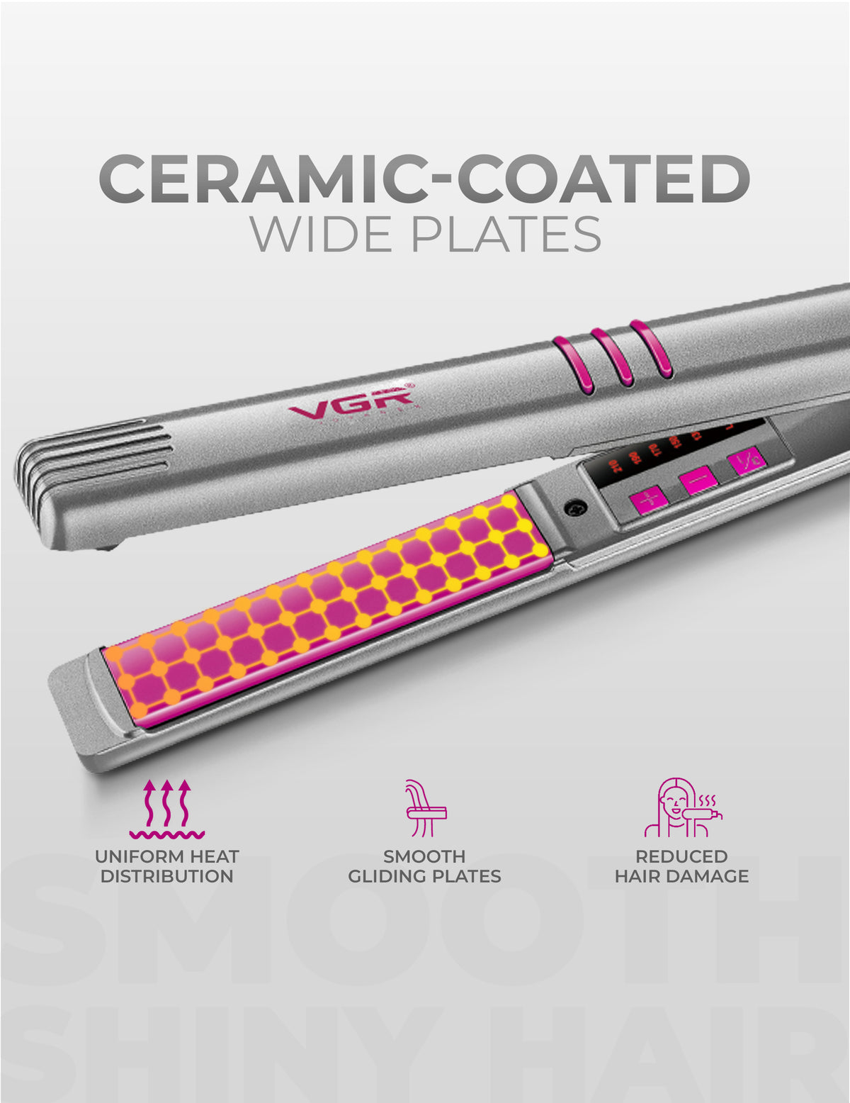 VGR V-580 Hair Straightener 130°C to 210°C Heat Producer For Women