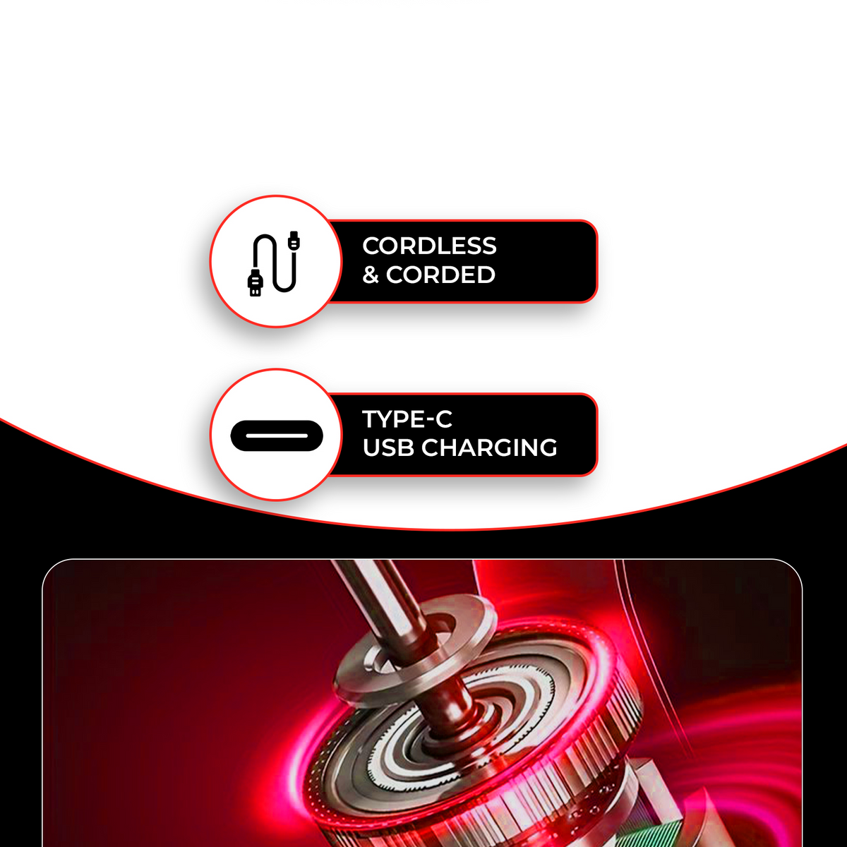 VGR V-377 Professional Shaver For Men with 100 Minutes Runtime (Red)