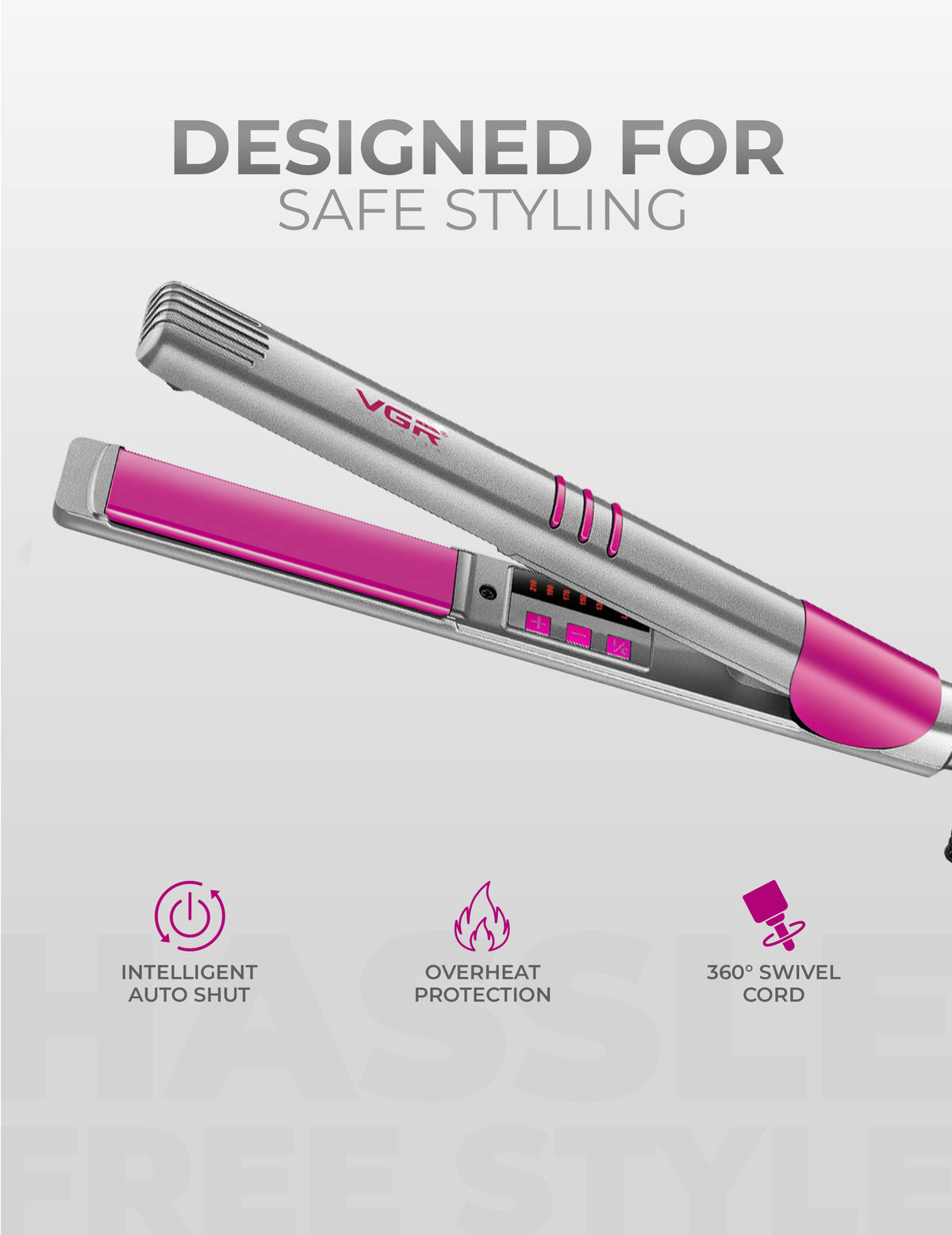 VGR V-580 Hair Straightener 130°C to 210°C Heat Producer For Women