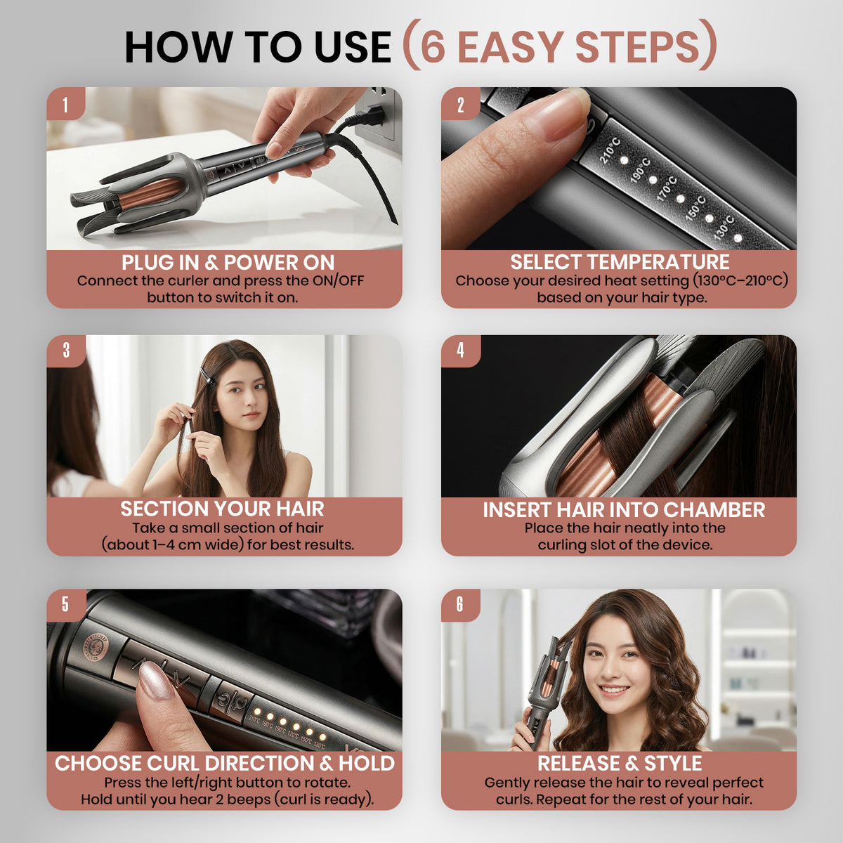 VGR V-581 Automatic Hair Curler for Women (Black)