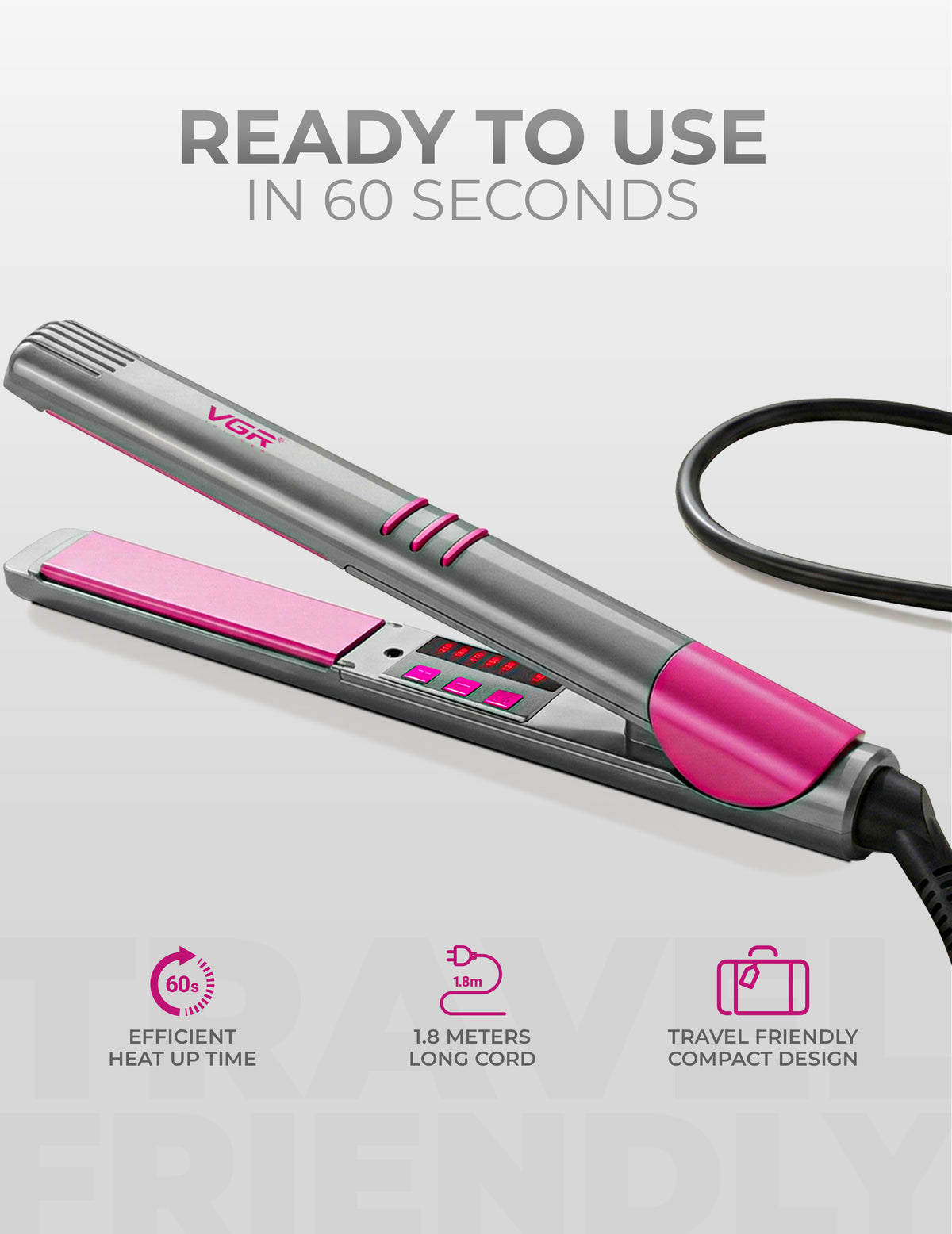 VGR V-580 Hair Straightener 130°C to 210°C Heat Producer For Women
