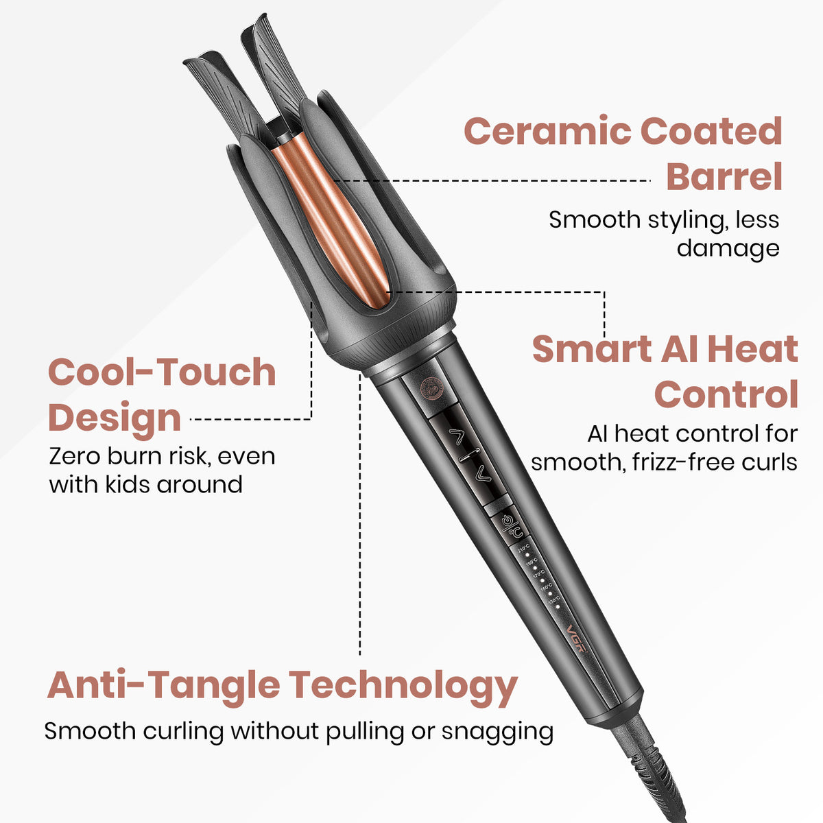 VGR V-581 Automatic Hair Curler for Women (Black)
