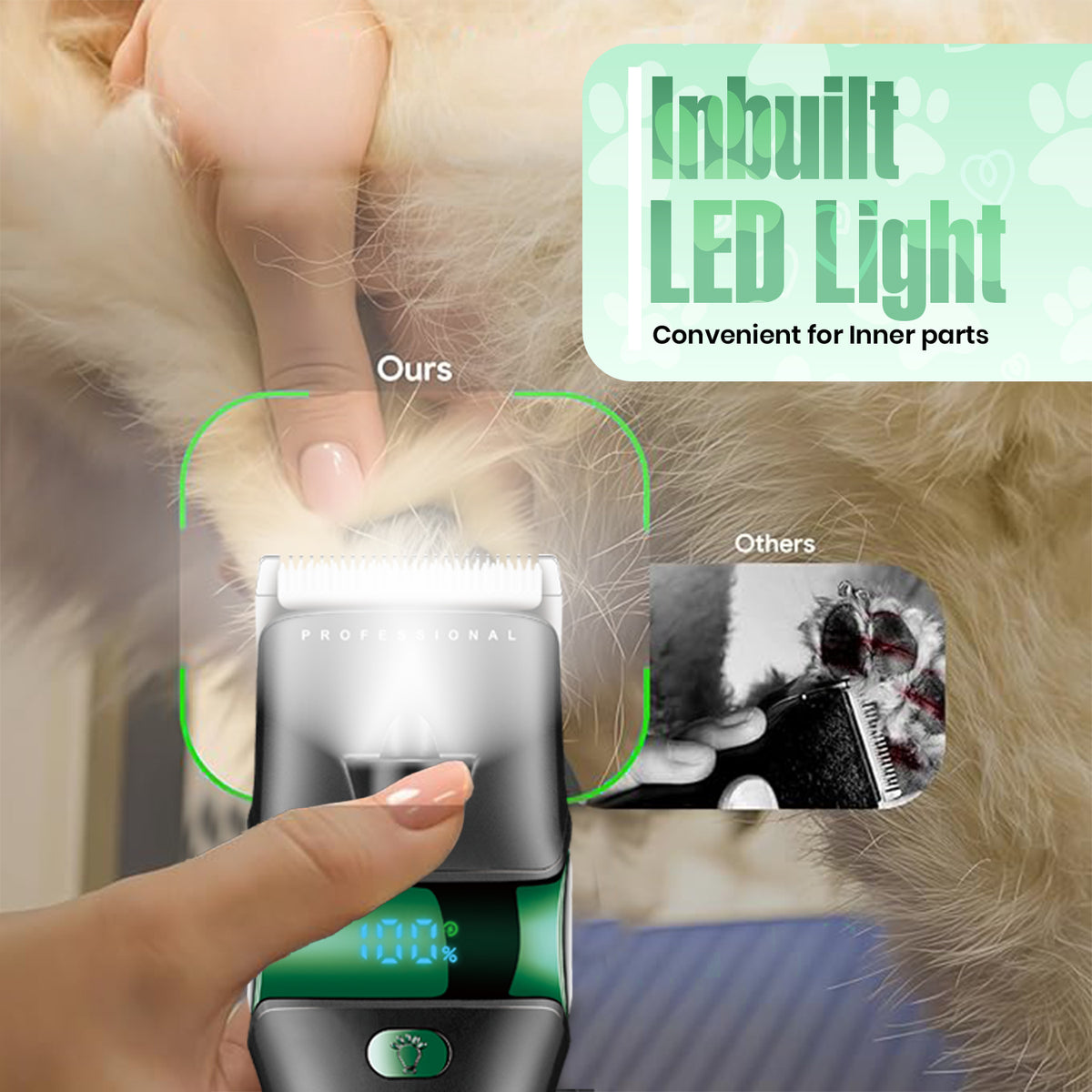 VGR V-225 Professional Pet Trimmer, Green