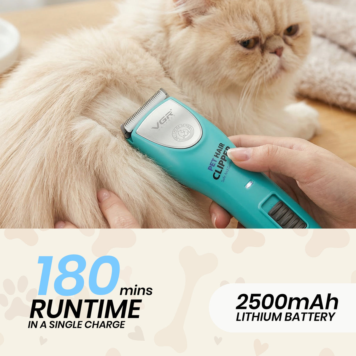 VGR V-216 Professional Pet Clipper, Blue