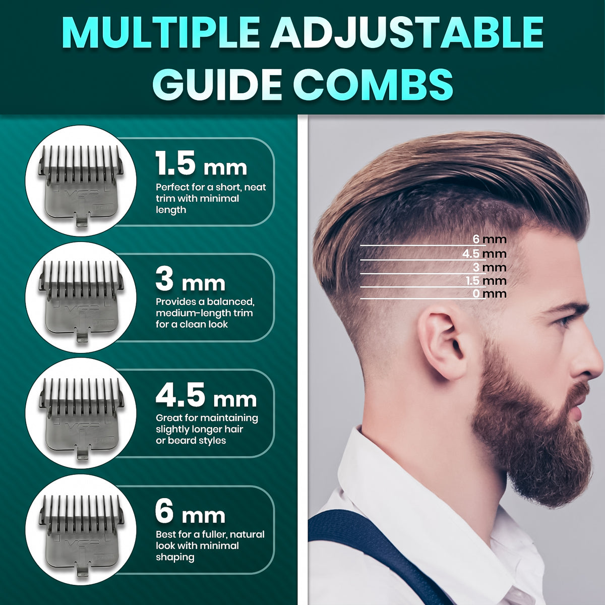 VGR V-900 Professional Cord/Cordless Hair Trimmer for Salon and Home Use, Green