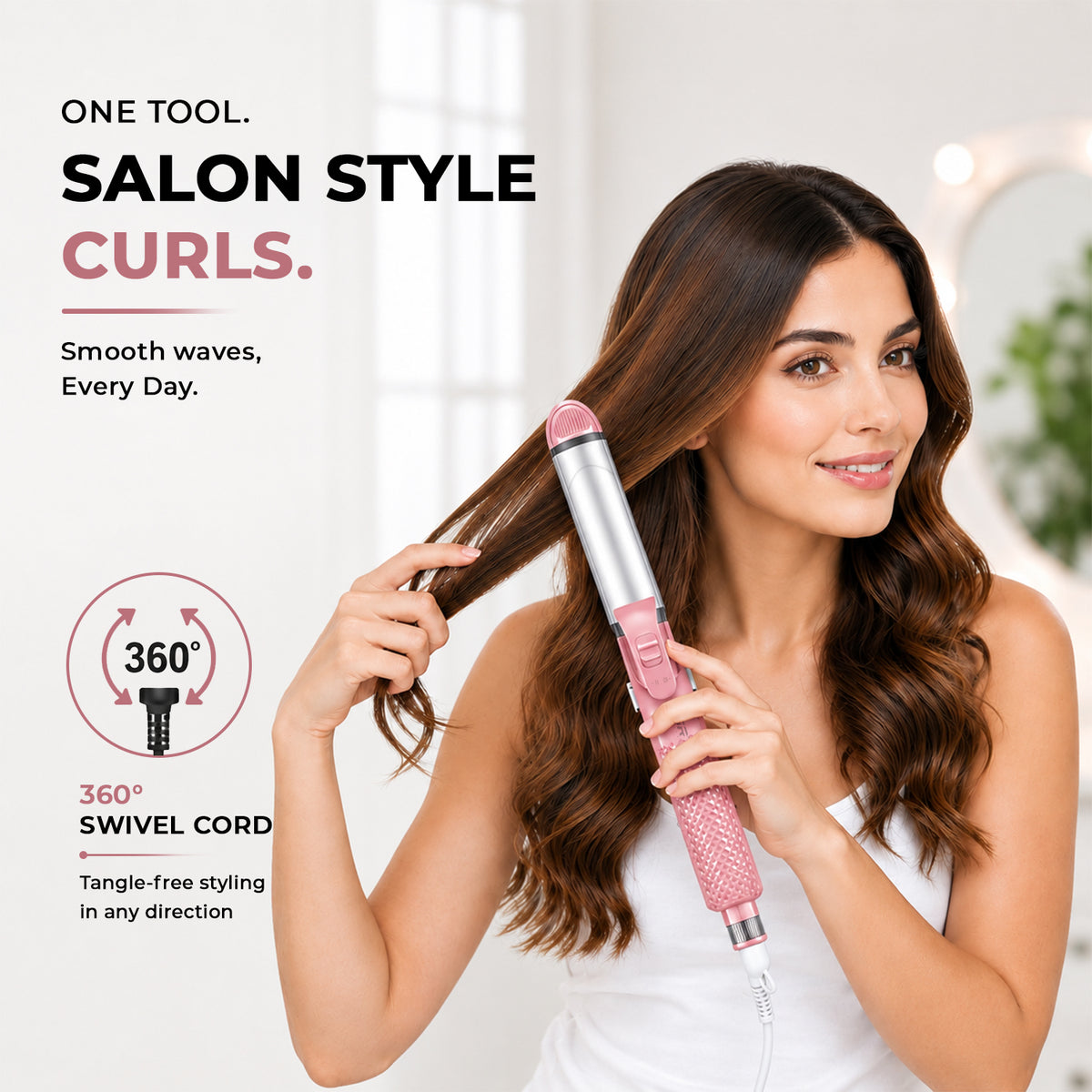 VGR V-563 Professional 4 in 1 Hair Beauty Styler (Pink)