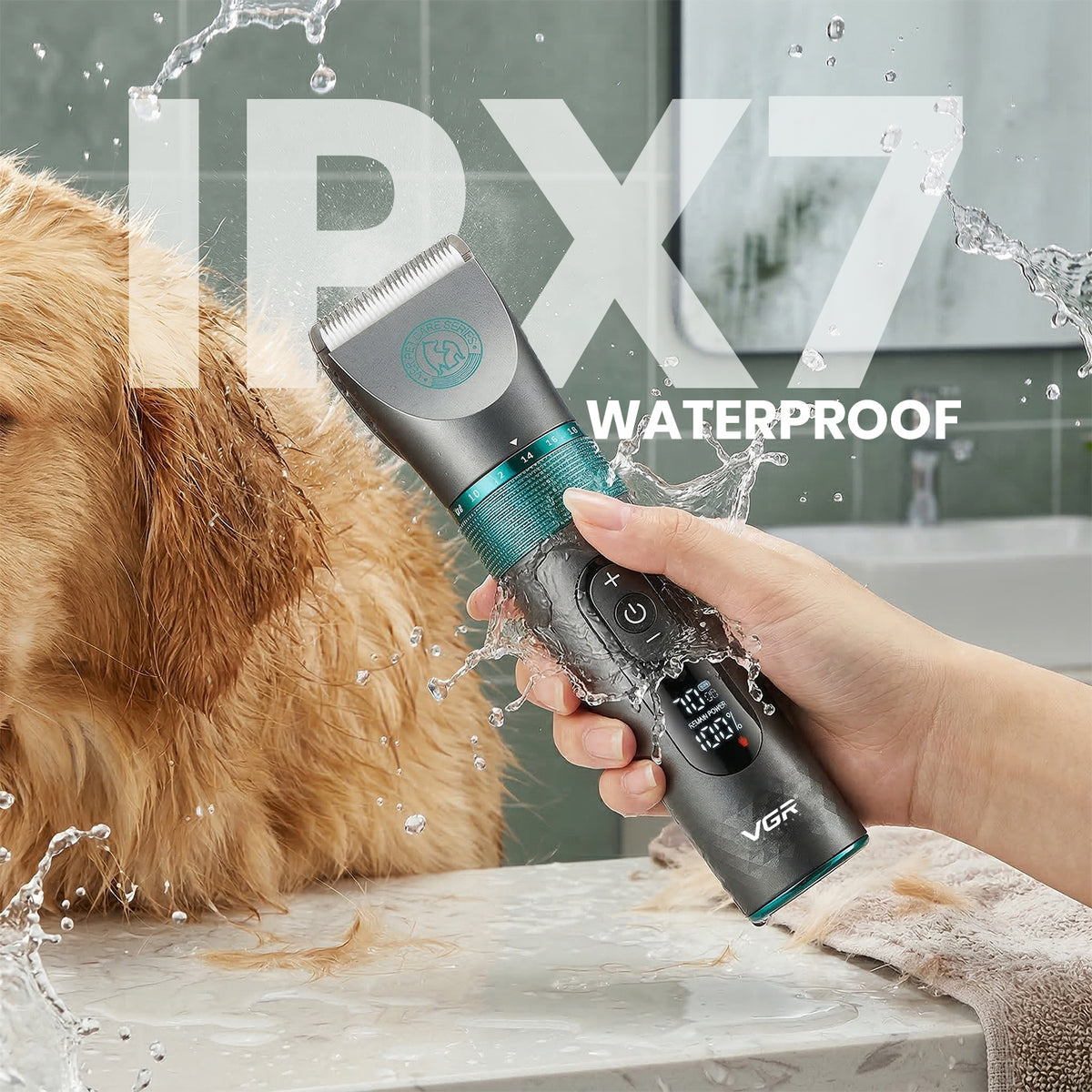 VGR V-209 Professional Pet Clipper with 200 Min Runtime, Black