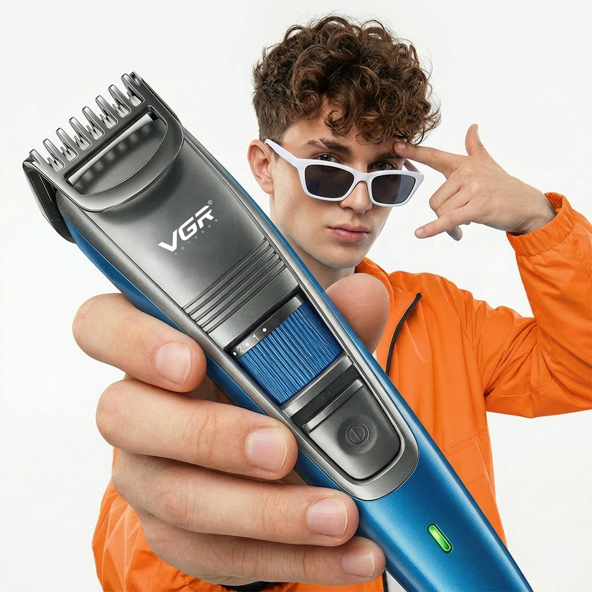 VGR V-052 Professional Hair Trimmer For Men with 120 Min Runtime, Blue