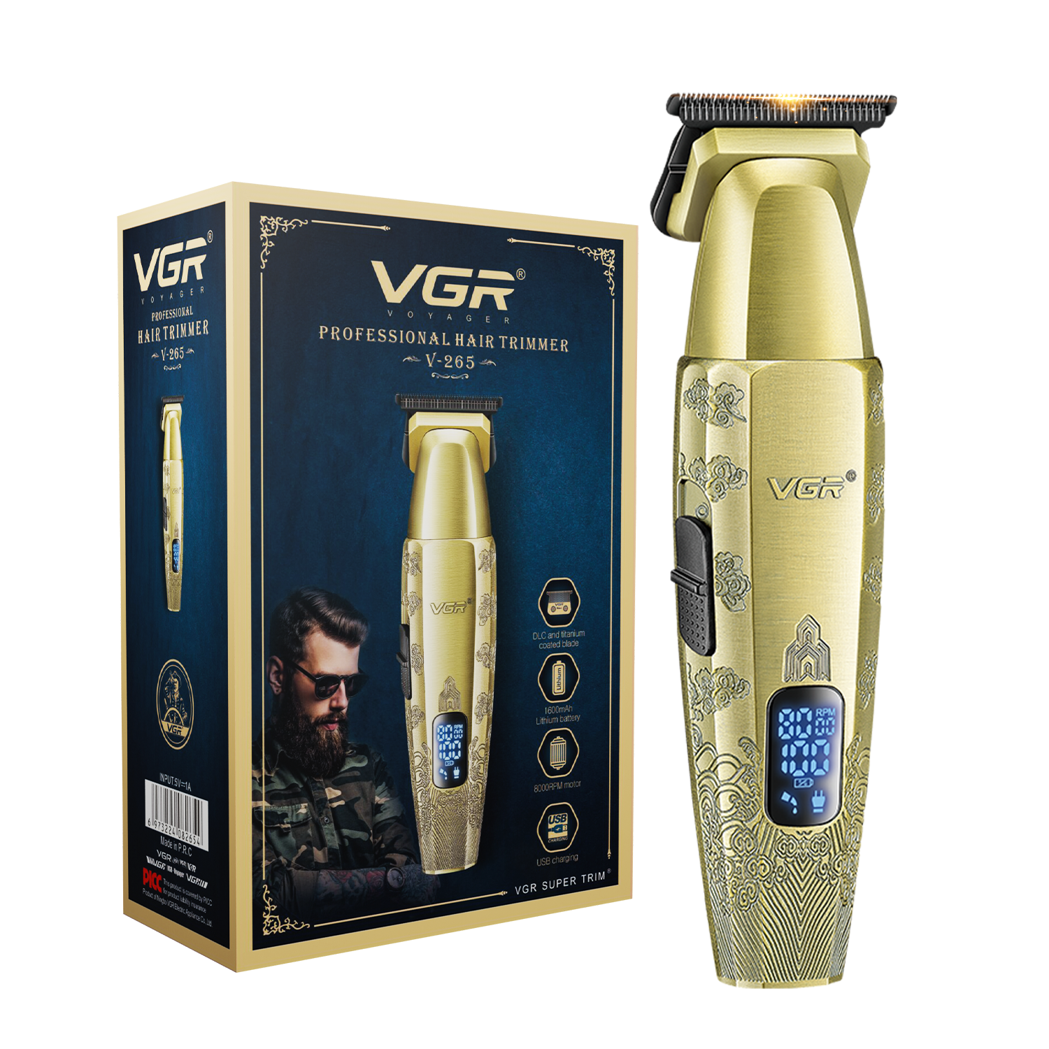 VGR V-265 Professional Hair Trimmer With Super Trim for Men