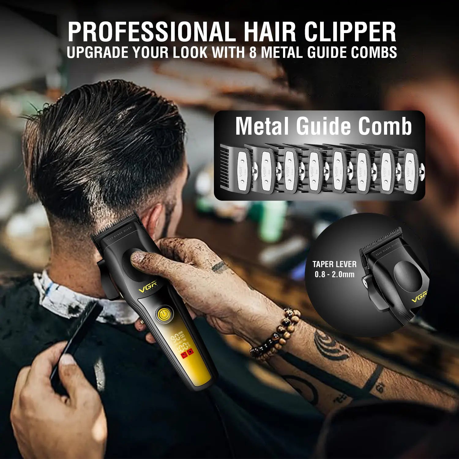 VGR V-195 Professional Hair Clipper Shaver for Men