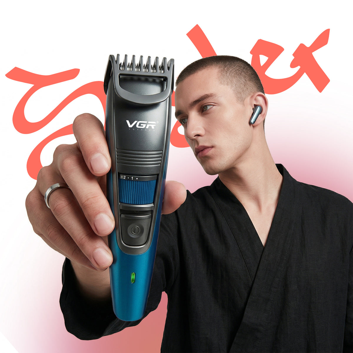 VGR V-052 Professional Hair Trimmer For Men with 120 Min Runtime, Blue