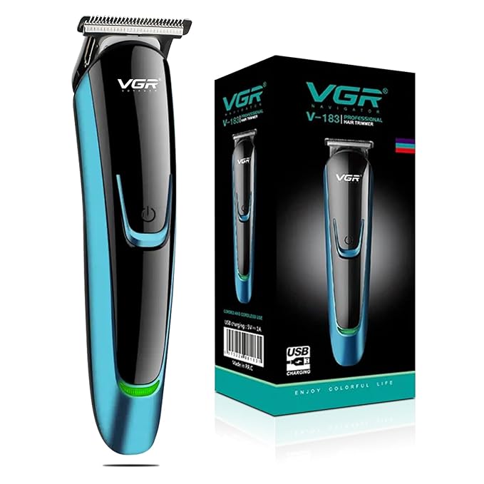 VGR V-183 Hair Trimmer For Men with 120 Minutes Runtime, Blue