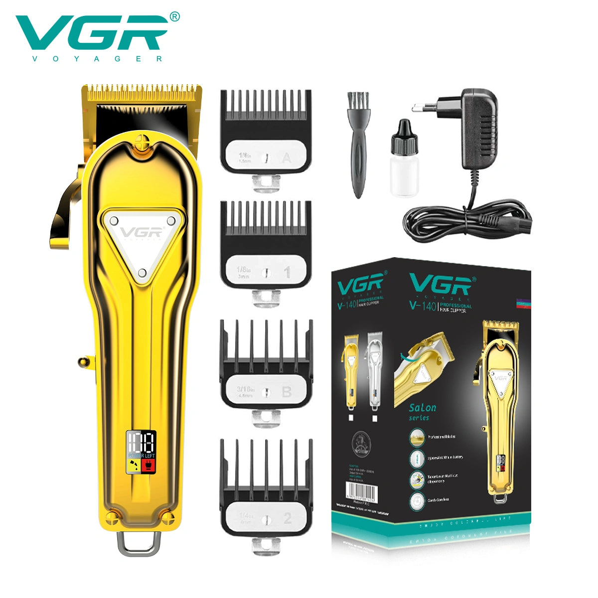 VGR V-140 Hair Clipper For Men, Gold