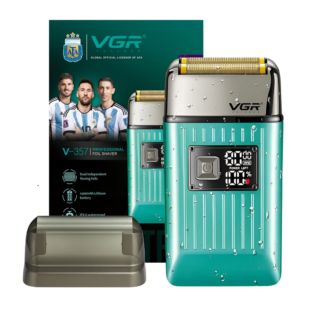 VGR V-357 Professional Foil Shaver For Men with 150 Min Runtime, Yellow/Green