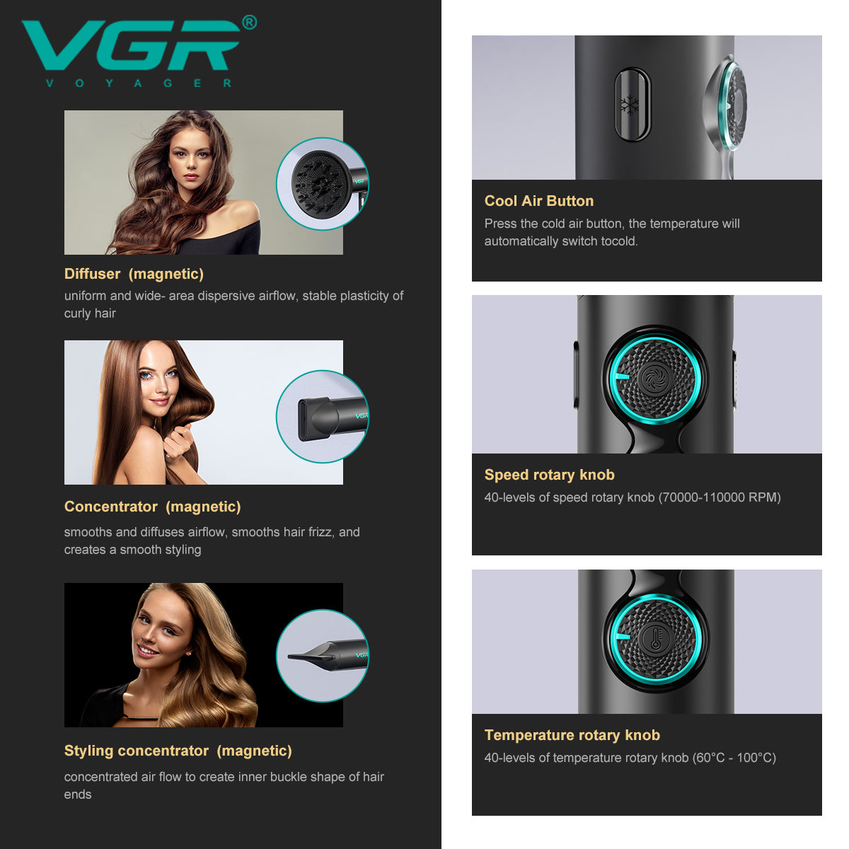 VGR V-401 Professional Hair Dryer