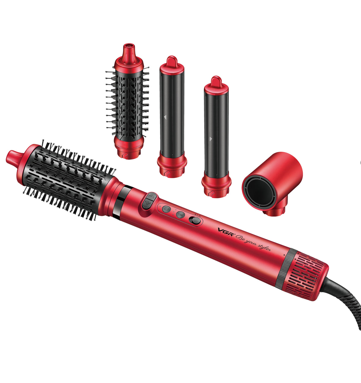 VGR V-475 Hot Air Styler For Women with 3 Heat Settings, 2 Speed Settings, Red