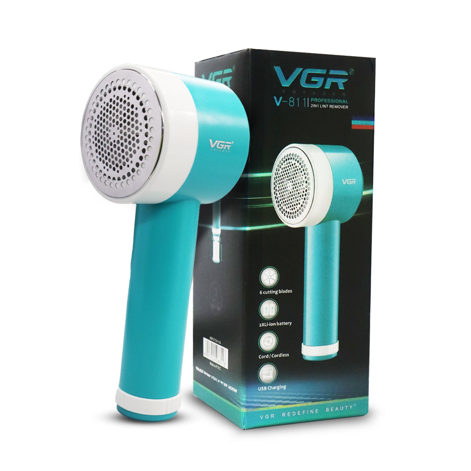 VGR V-811 Professional 2-in-1 Lint Remover (Green)