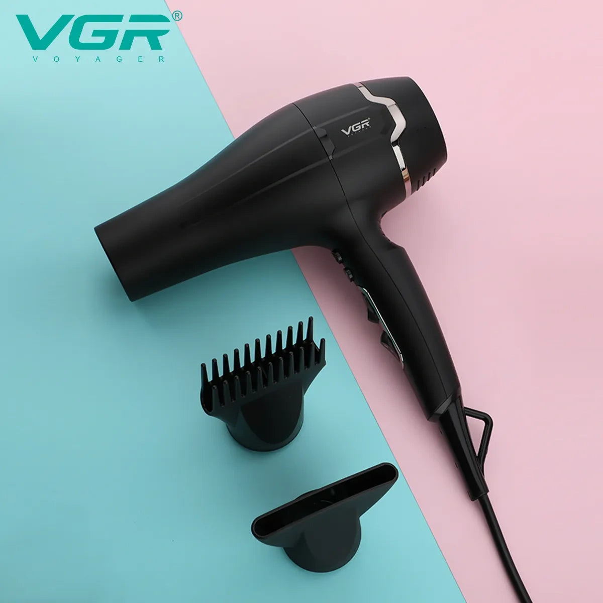VGR V-450 Hair Dryer For Unisex, Black - Main Image