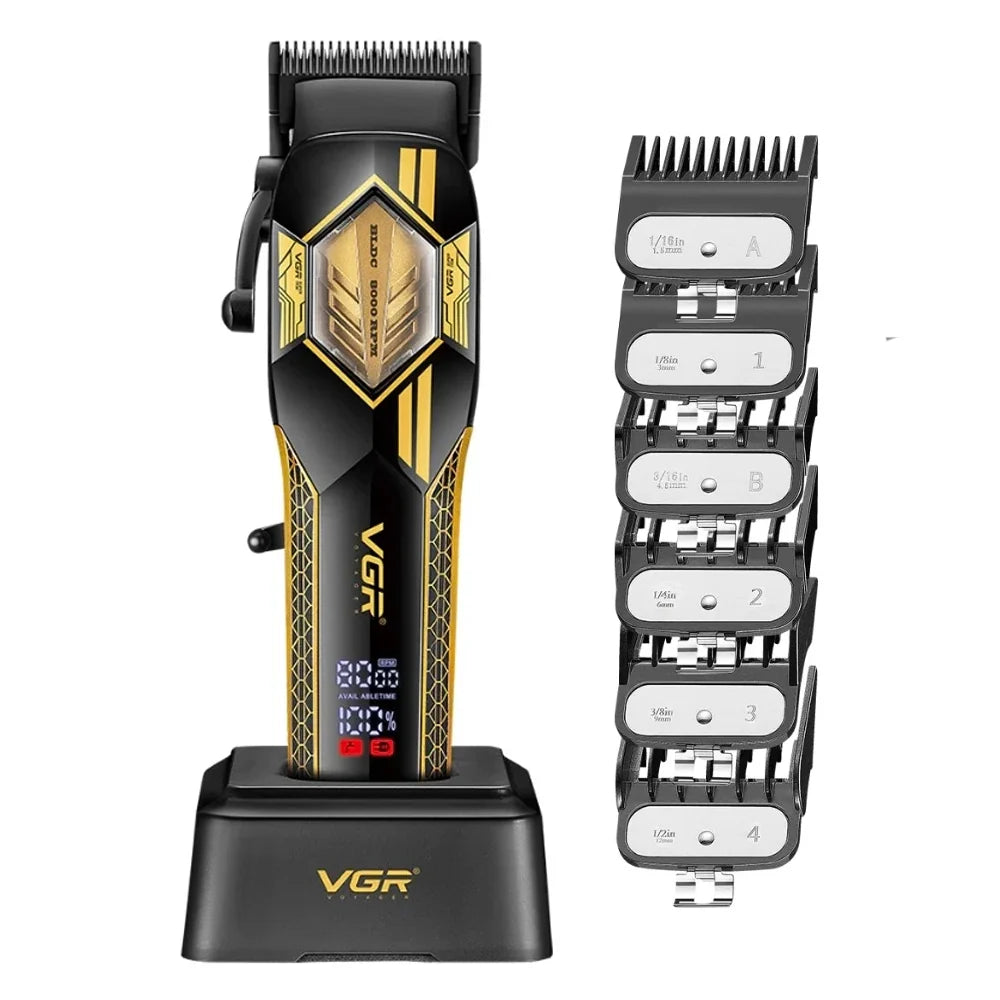 VGR V-119 Professional Hair Clipper for Salon & Men, 180 Minutes Runtime, Green/Gold