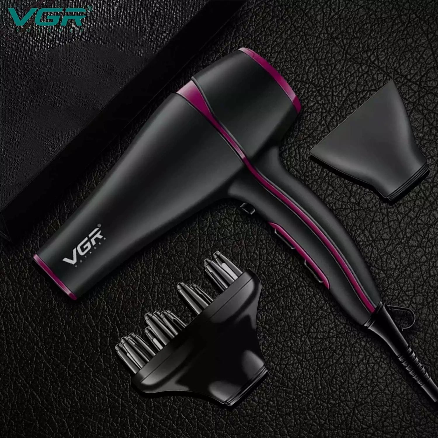 VGR V-402 Hair Dryer For Women, Black - Main Image