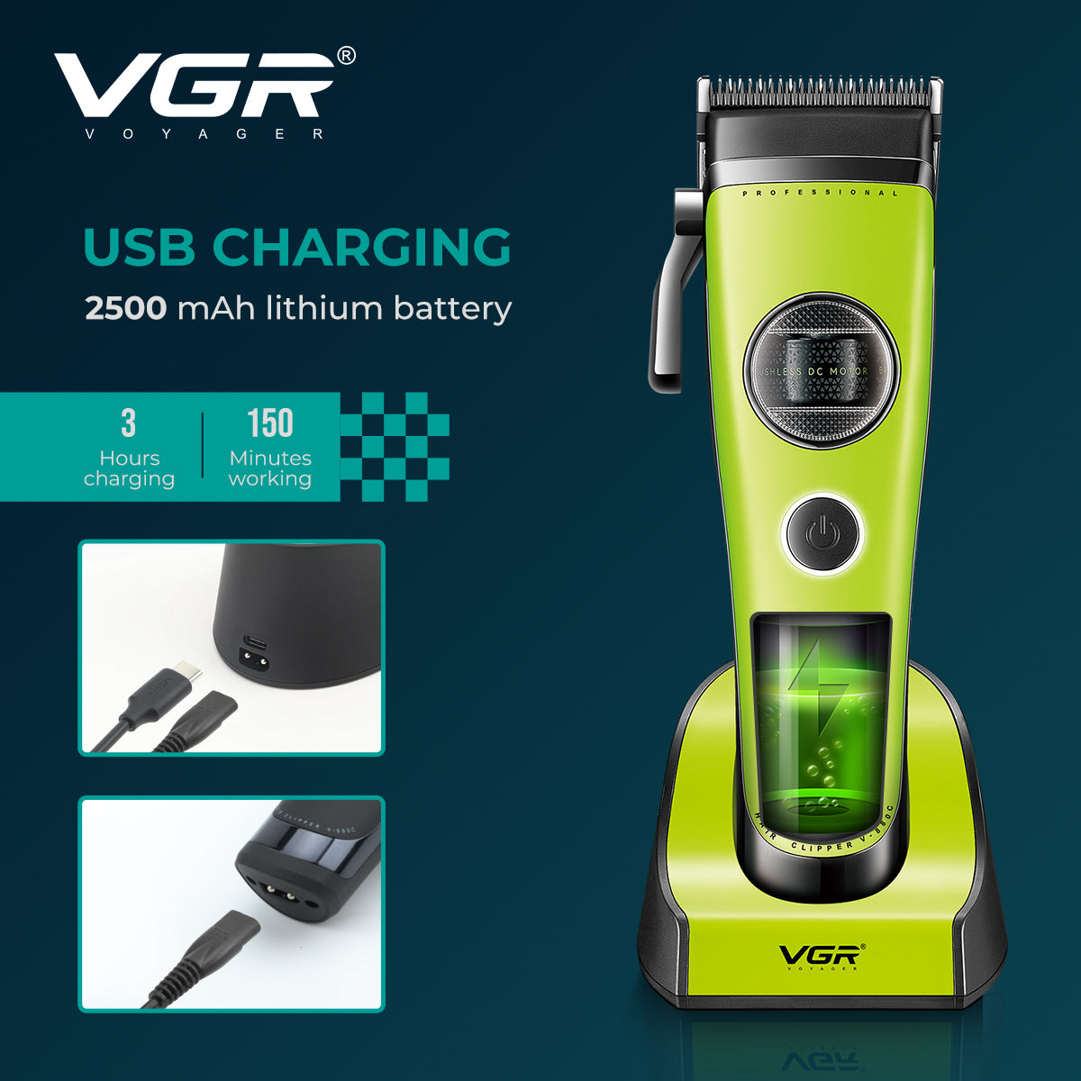 VGR V-880C Professional Hair Clipper For Men