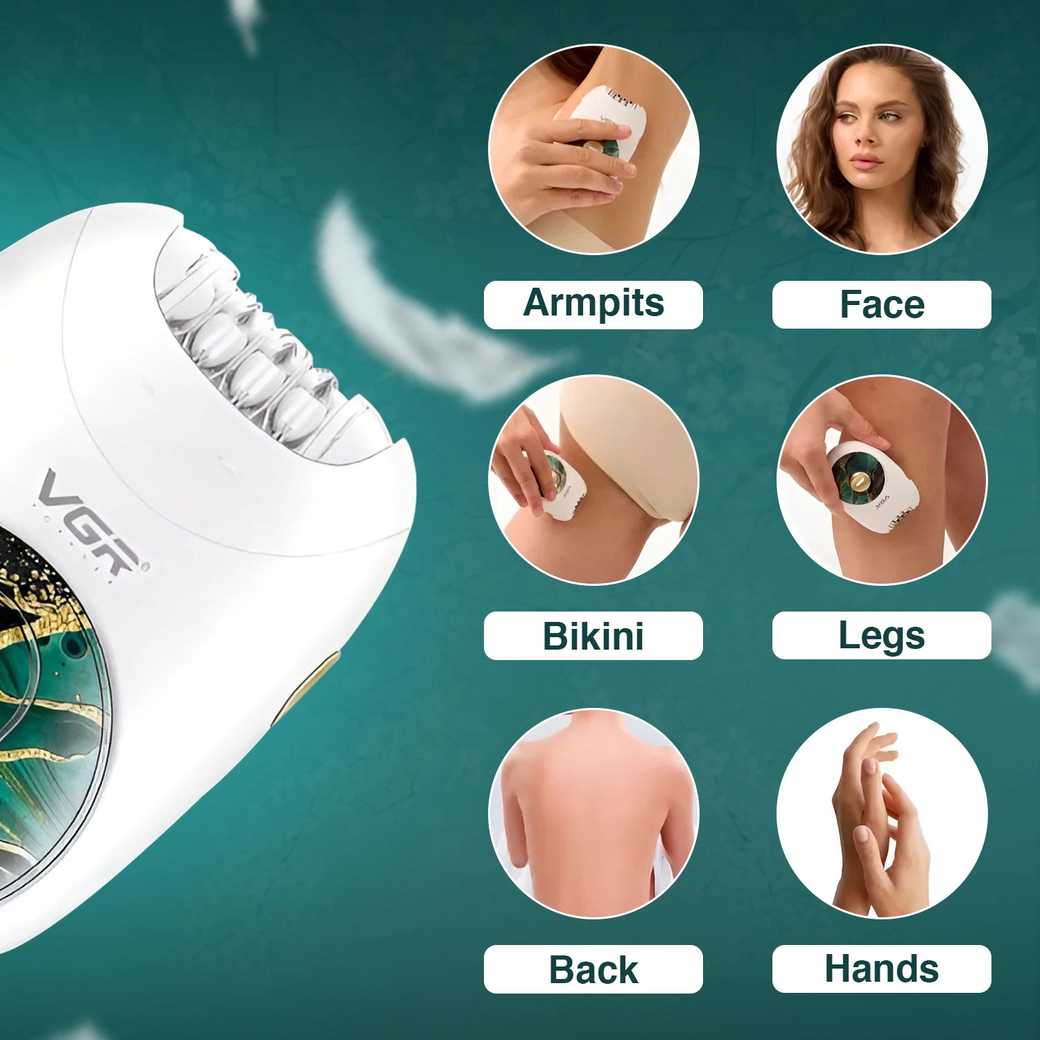 VGR V-706 Professional Women’s Epilator, Smooth Skin Care