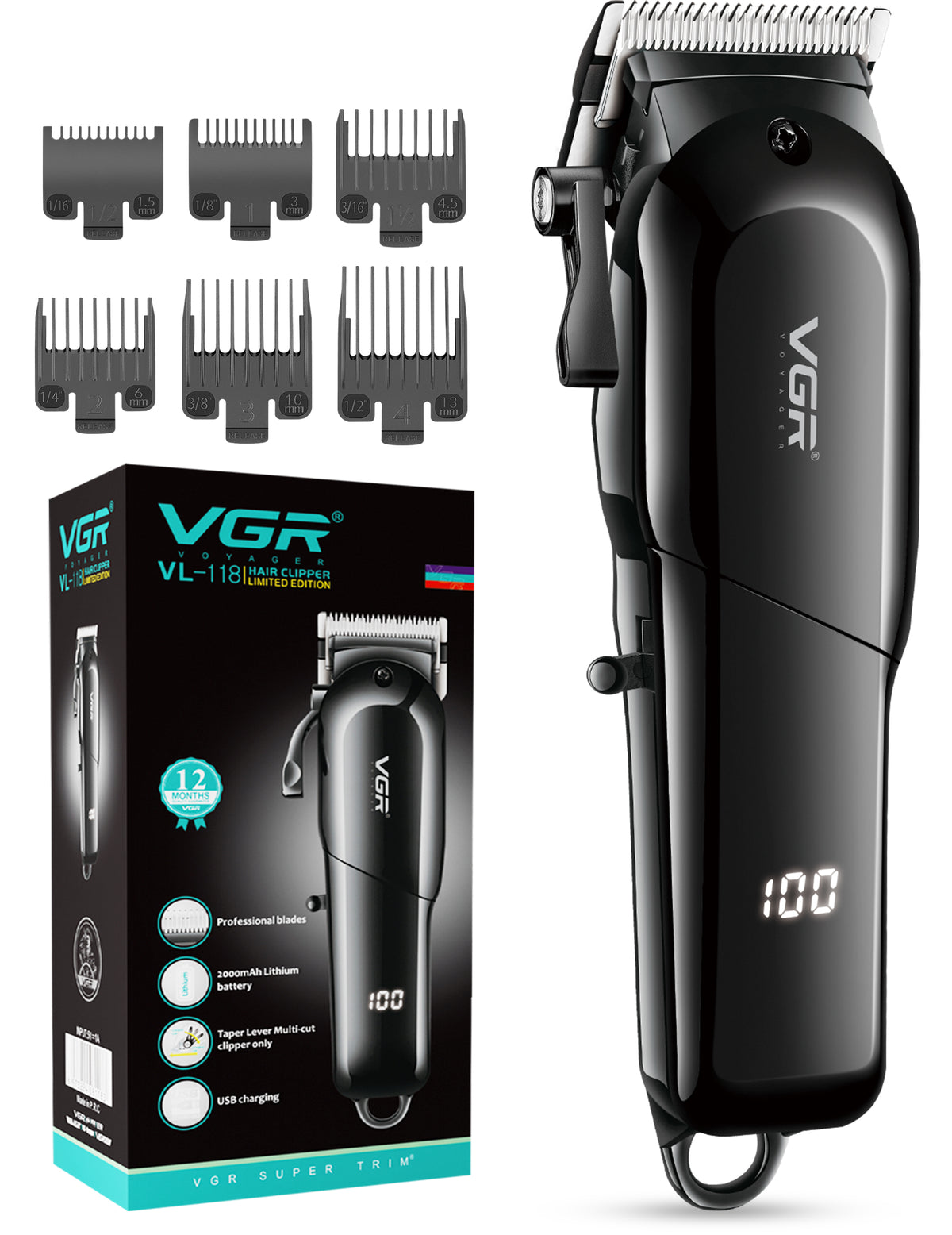 VGR Hair Clipper - VL-118 Limited Edition for Men