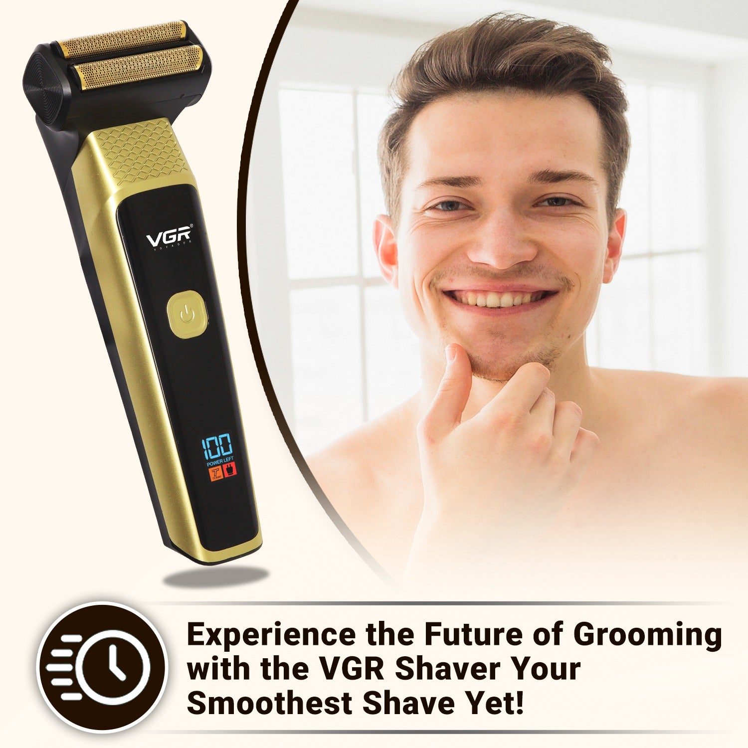 VGR VL-366 Limited Edition Professional 3 in 1 Grooming Kit, (Gold)