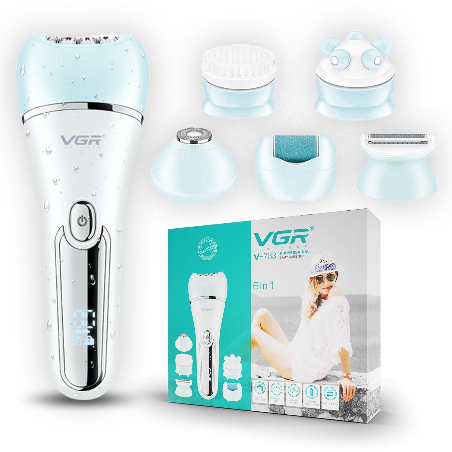 VGR V-733 Professional 6 In 1 Lady Care Set