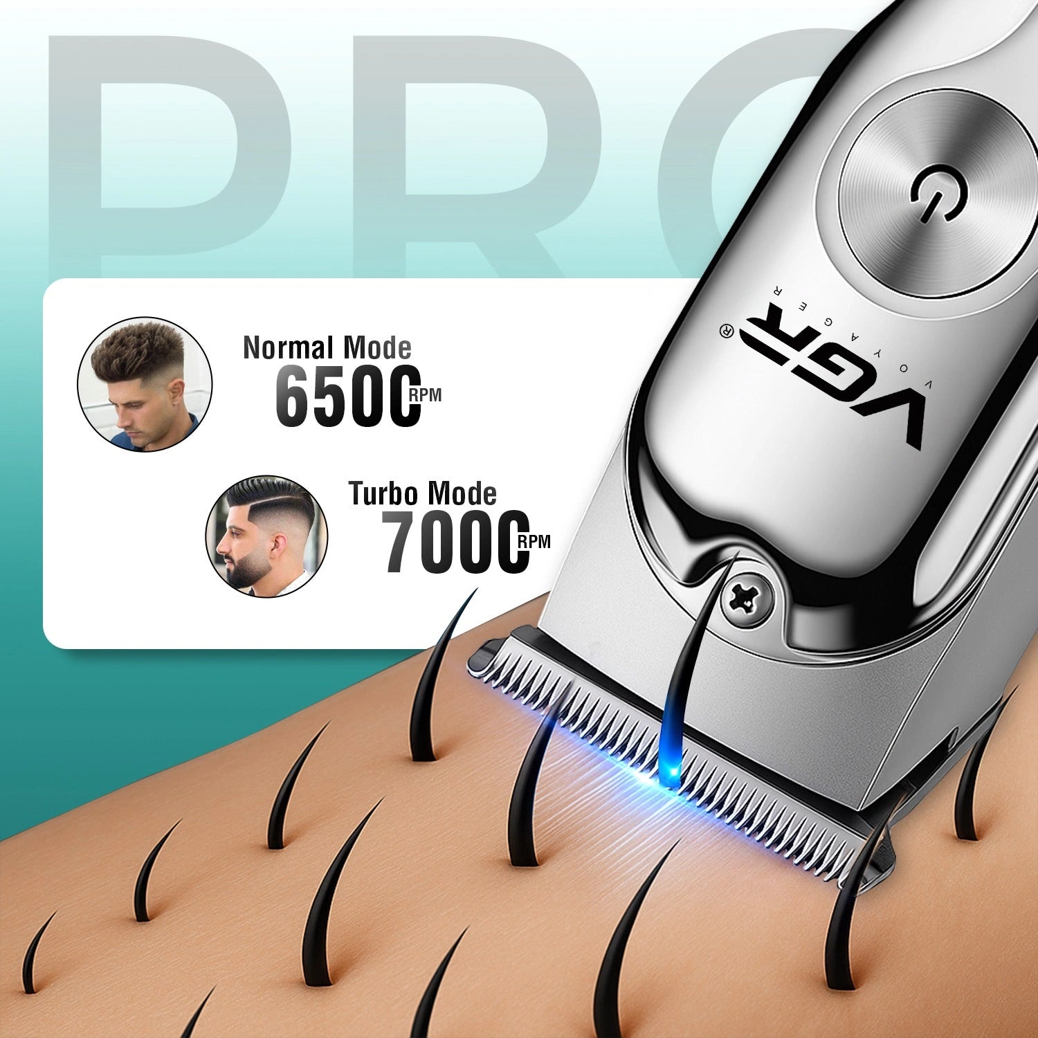 VGR V-071 Hair Trimmer For Men, Silver