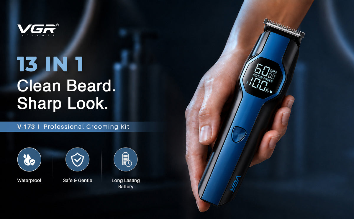 VGR V-173 Professional Grooming Kit with 210 Min Runtime, Blue