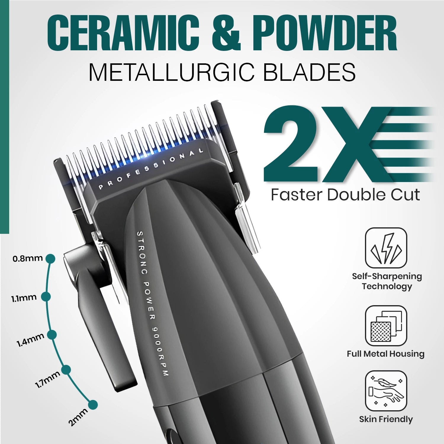 VGR V-003 Professional Hair Clipper For Men, (Black/gold)